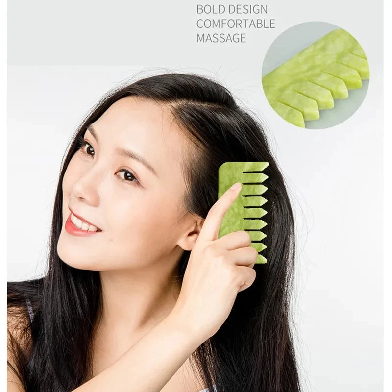 Jade Gua Sha Combs