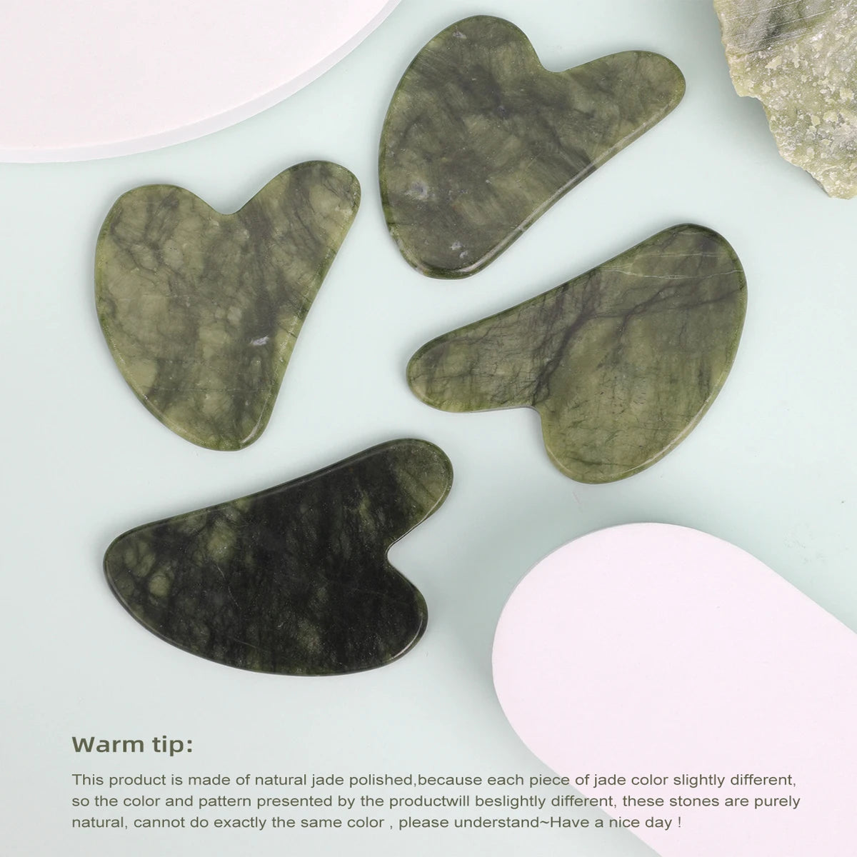 Jade Guasha Massage Stone