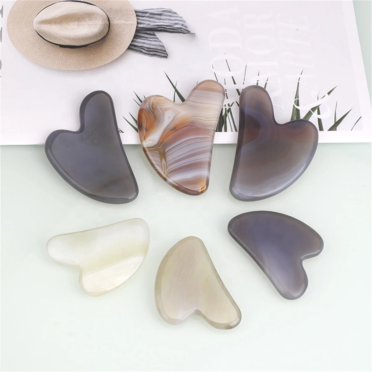 Jade Guasha Massage Stone